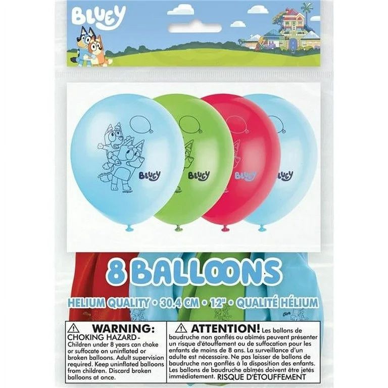 8ct 12&quot; Bluey Latex Balloons