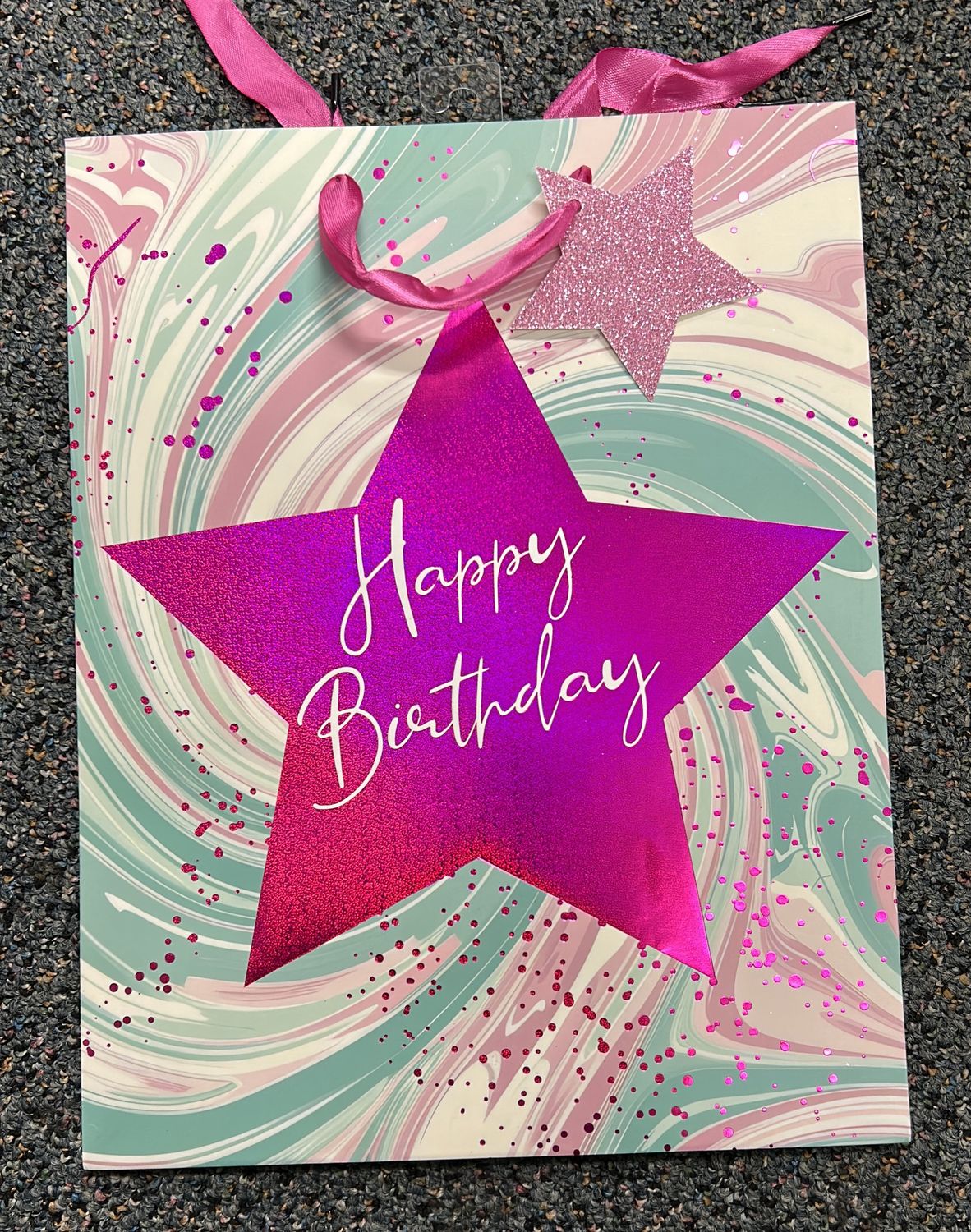 Happy Birthday Star Design Gift Bag