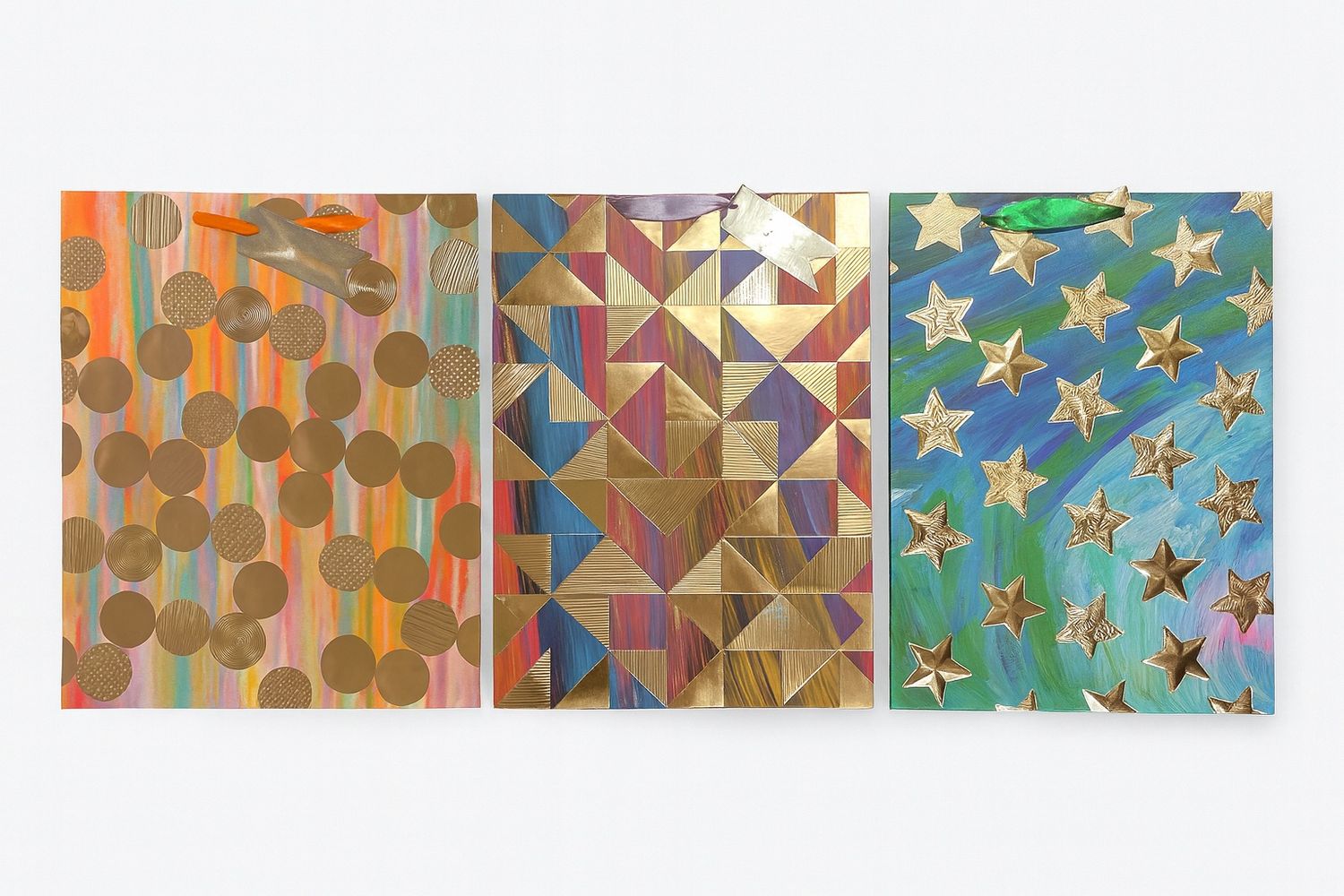 Metallic Geometric Gift Bags