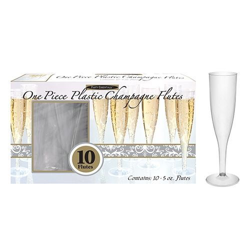 10ct 5oz Clear Champagne Flutes 