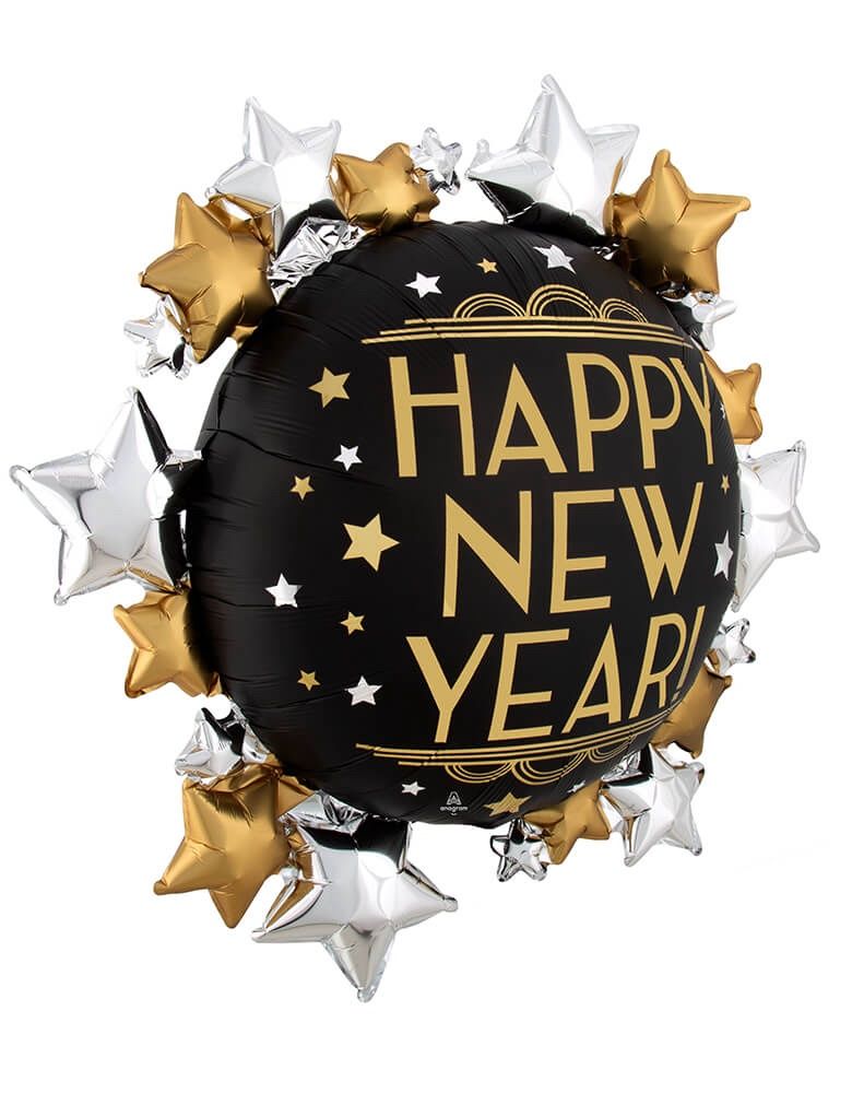 30” Satin New Year Foil Balloon