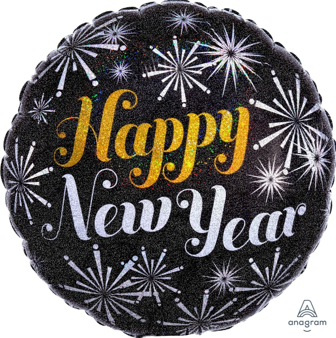 18" Iridescent New Year Pizazz Balloon