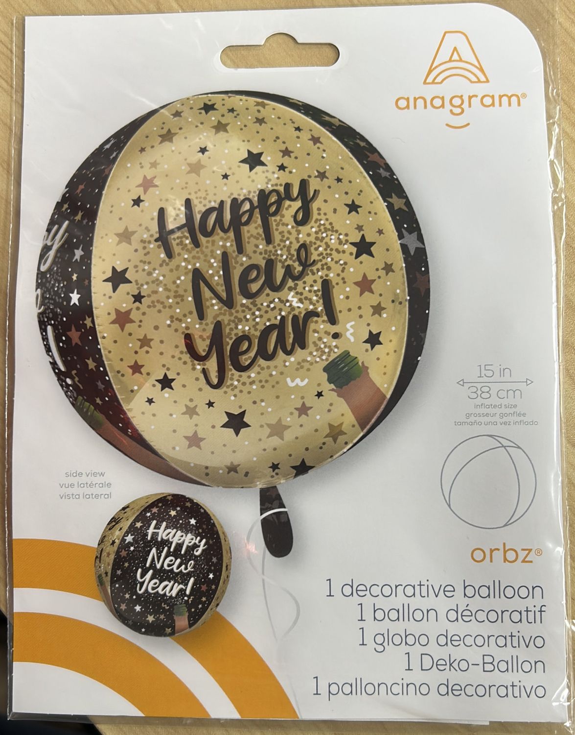 Happy New Year Orbz Balloon