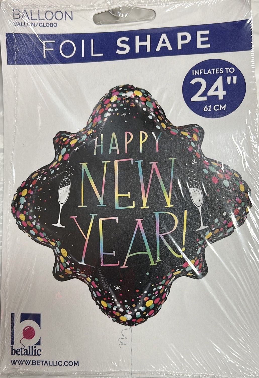 24” Happy New Year Colorful Balloon