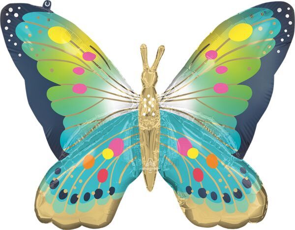 30" Vibrant Blue Satin Butterfly Flutters