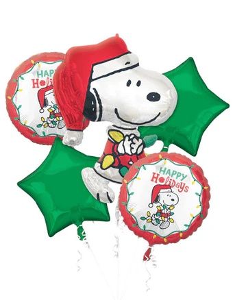 Peanuts Happy Holiday Baquet Balloons 5pc