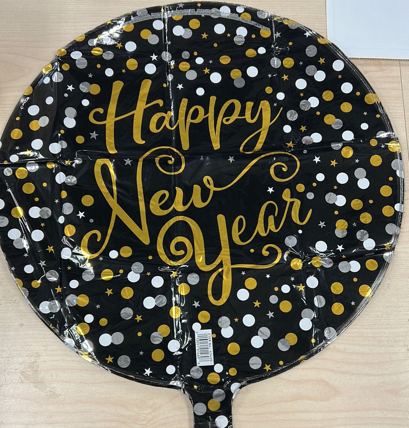 18″ Classic Happy New Year Foil Balloon