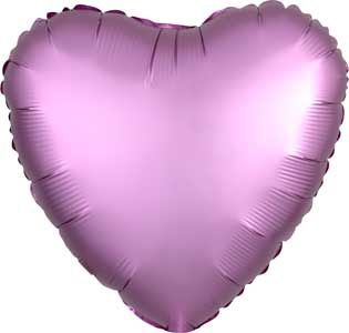 Heart Satin Flamingo Foil Balloon