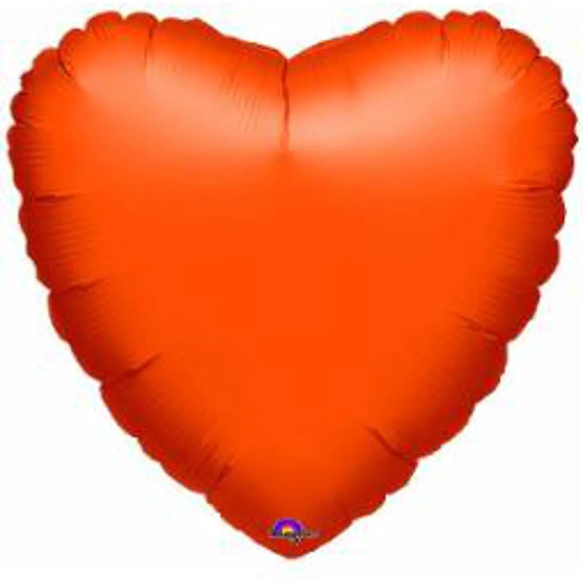 Orange Heart Foil Balloon