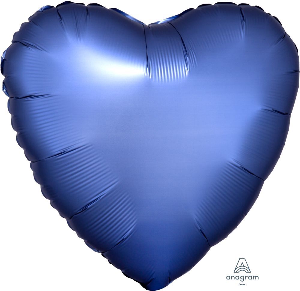 18" Satin Luxe Azure Heart Balloon