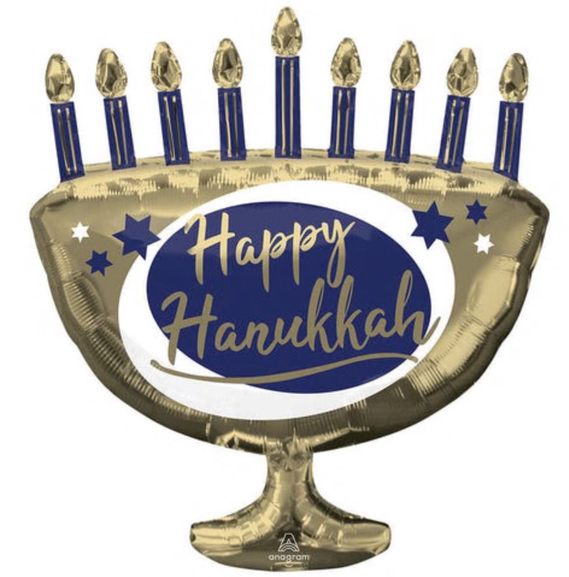 Happy Hanukkah Elegant Menorah 29″ Balloon