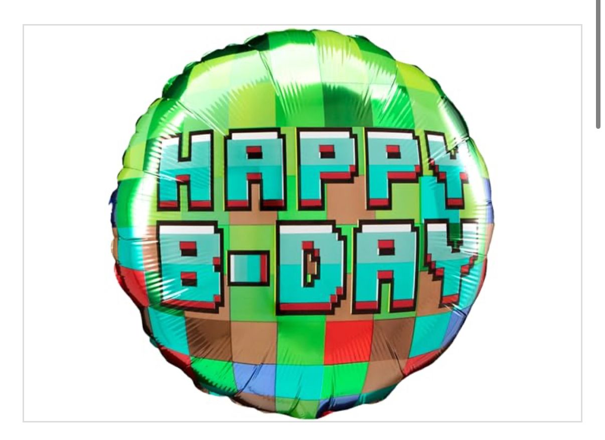 18" Pixel Party Happy Birthday Balloon