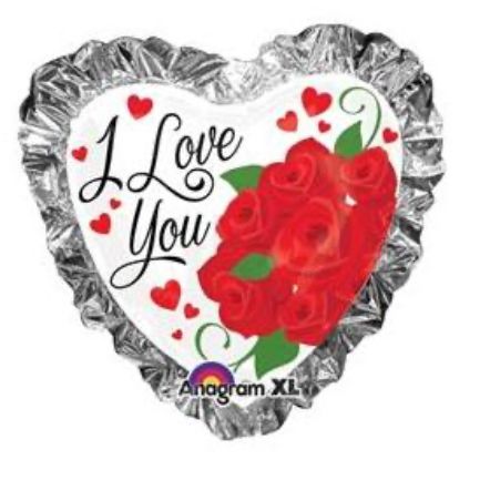 28 Inch LOVE YOU RUFFLE SHP BALLOON