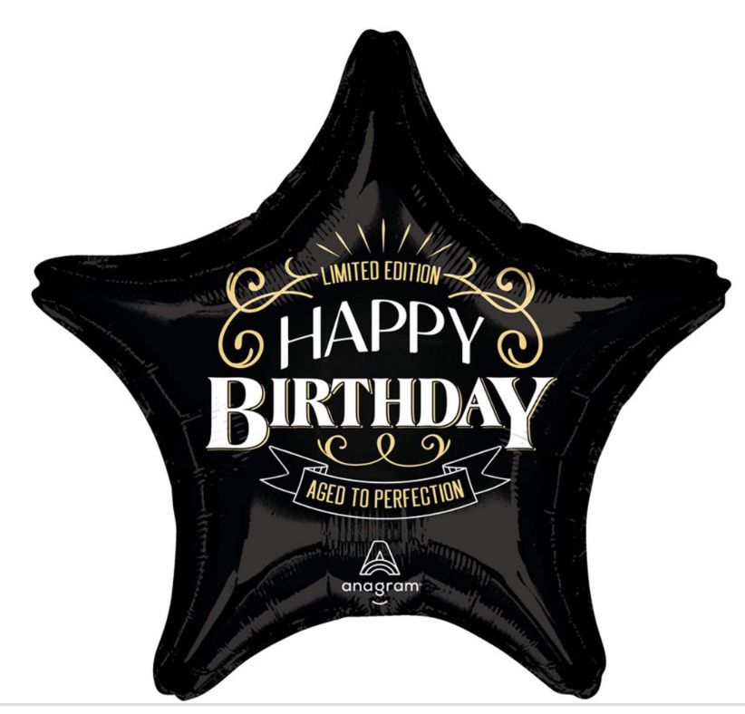 Better with Age, Happy Birthday Star Supershape Foil Balloon, 32 Inches