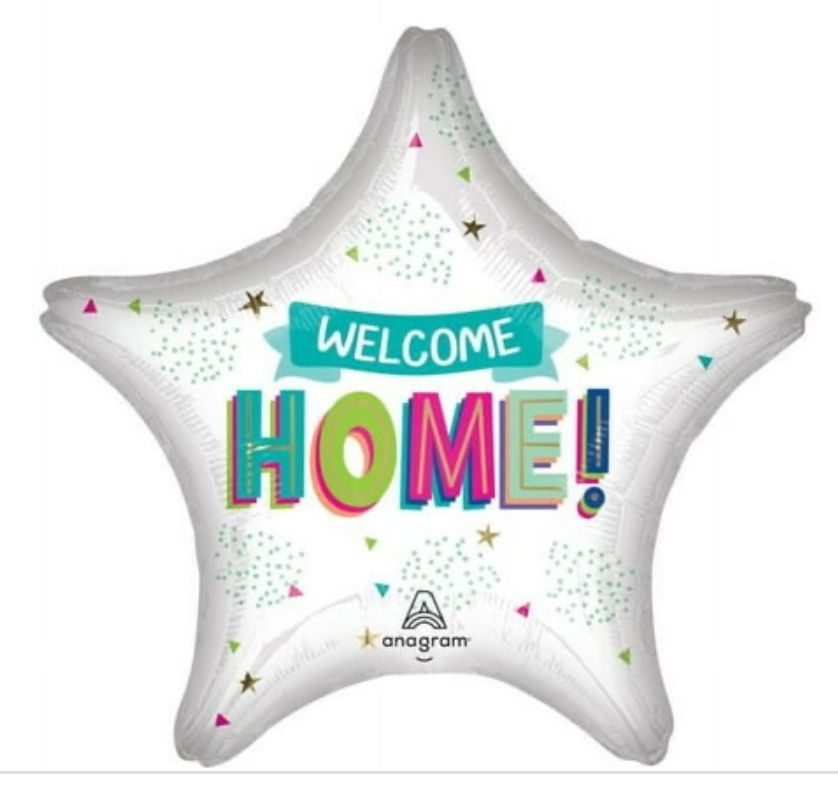 Welcome Home 28 Star Foil Balloon