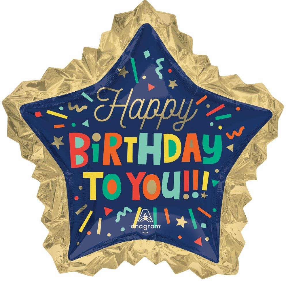 34" Bright Birthday Blocks