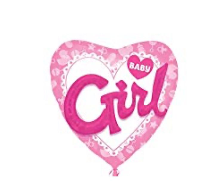 32 X 32 in. Celebrate Baby Girl Multicolor Balloon