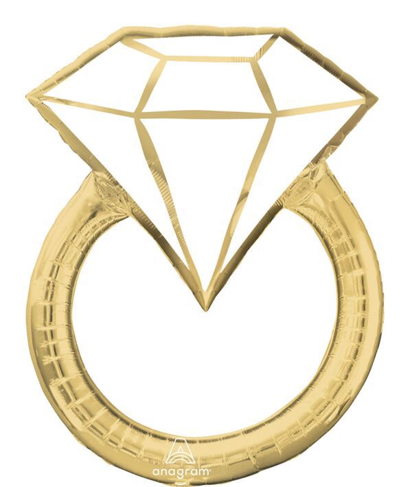Gold Diamond Ring Balloon