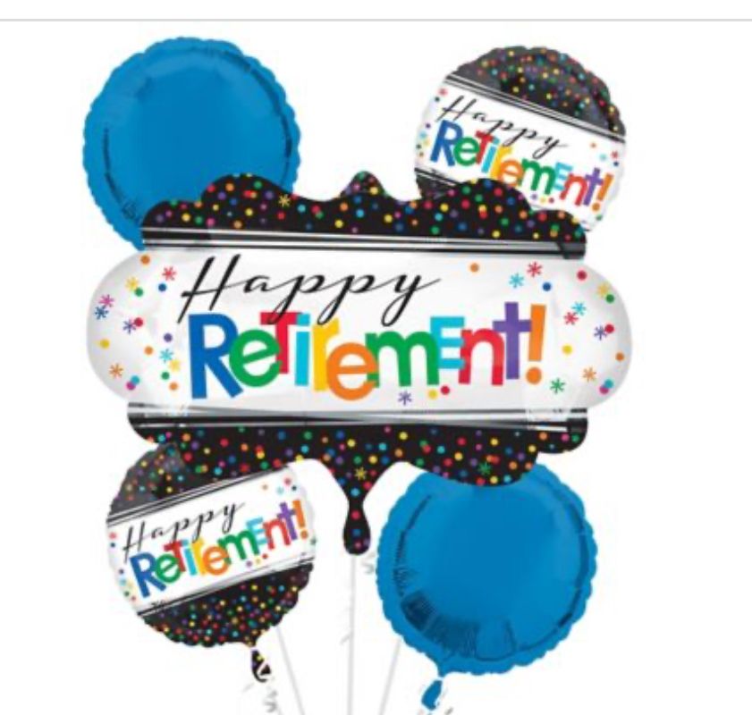 Happy Retirement Bouquet of Foil Balloons