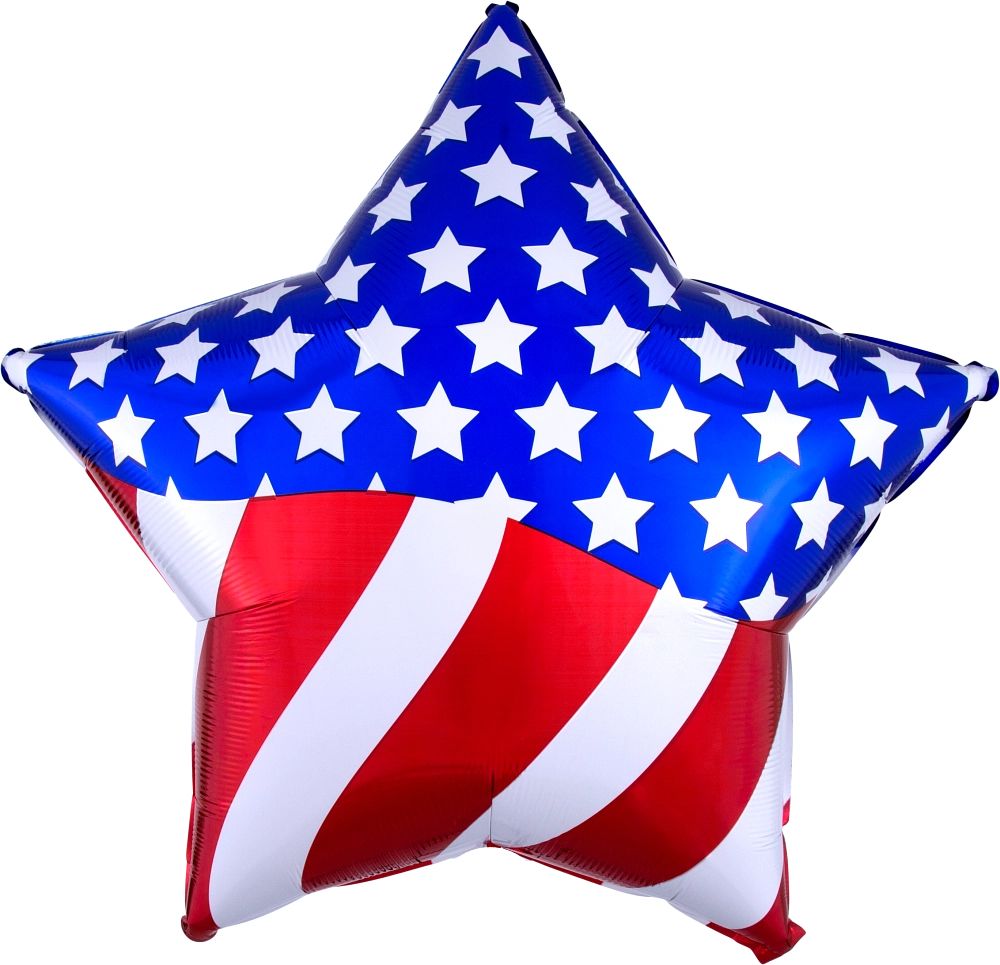 American Flag Star 28″ Balloon