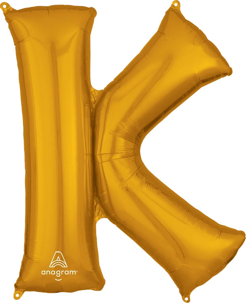 34 inch LETTER K - ANAGRAM - GOLD