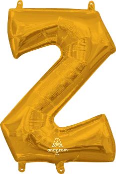 34 inch LETTER Z - ANAGRAM - GOLD