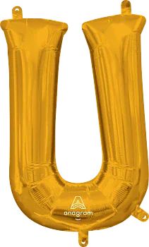 34 inch LETTER U - ANAGRAM - GOLD