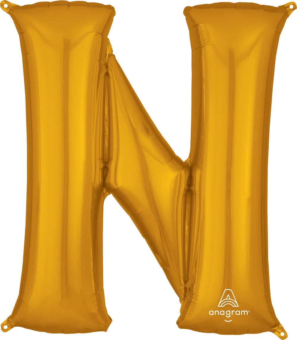 White Gold Letter N 34″ Balloon