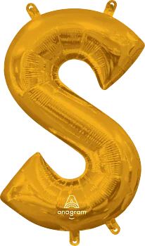 Gold Letter S 34″ Balloon
