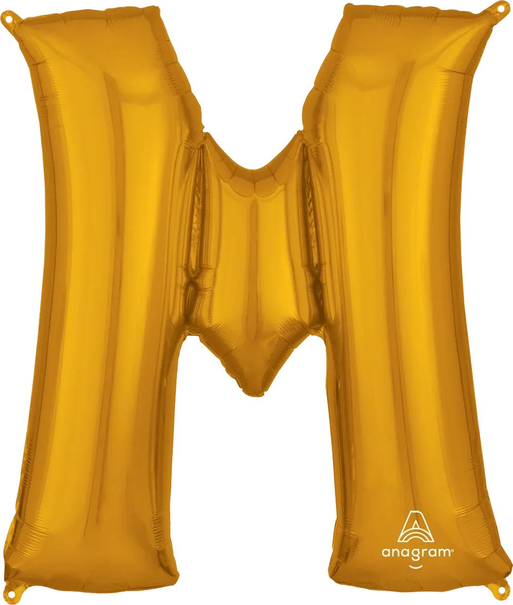 Gold Letter M 34″ Balloon