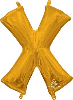 Gold Letter X 34″ Balloon