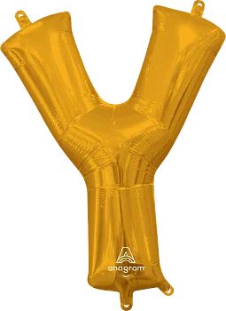 34 inch LETTER Y - ANAGRAM - GOLD