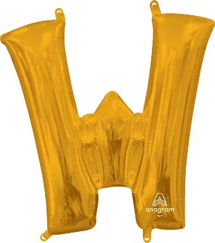 34 inch LETTER W - ANAGRAM - GOLD