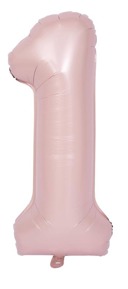34” Matte Pink Number 1 Balloon