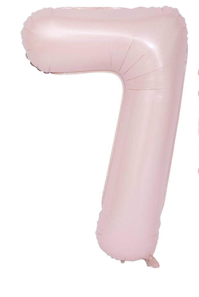 34” Matte Pink Number 7 Balloon