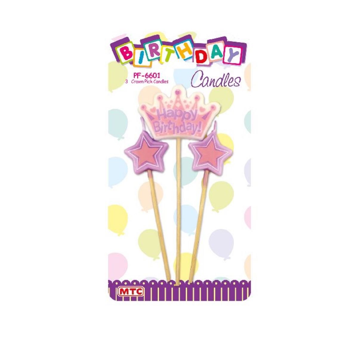 Crown Pick Candles 3ct