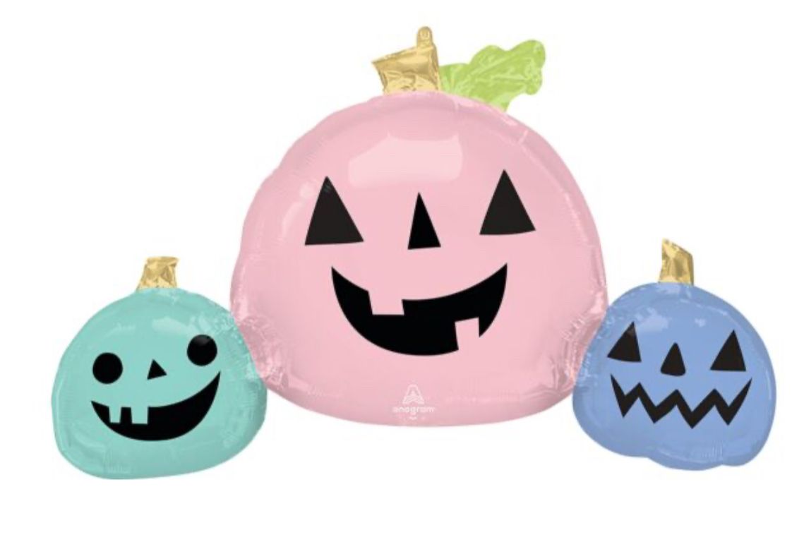 35" Pastel Halloween Pumpkins