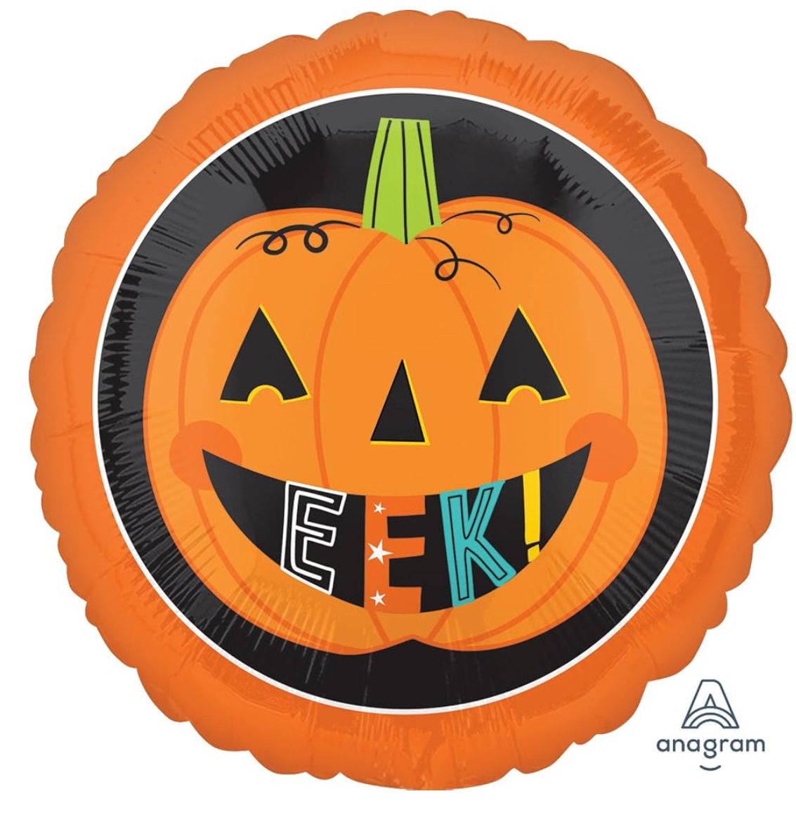 18" EEK Pumpkin Foil Balloon