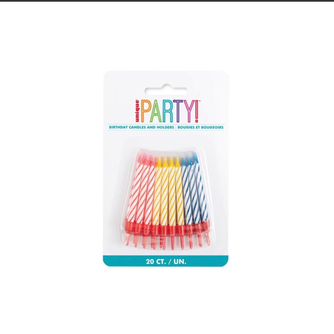 Birthday Candles And Holders (20ct)