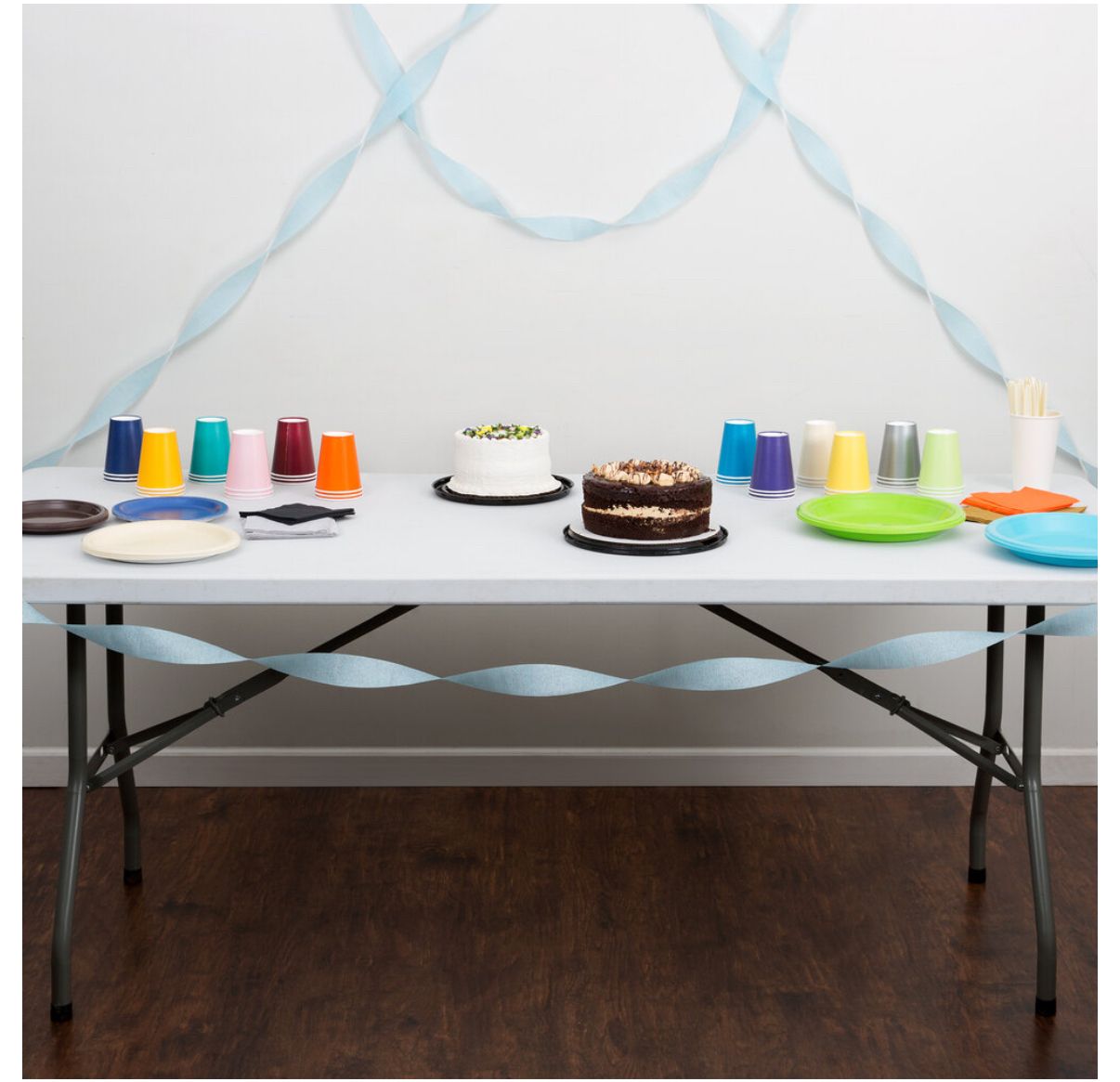 Pastel Blue Streamer Paper - 1