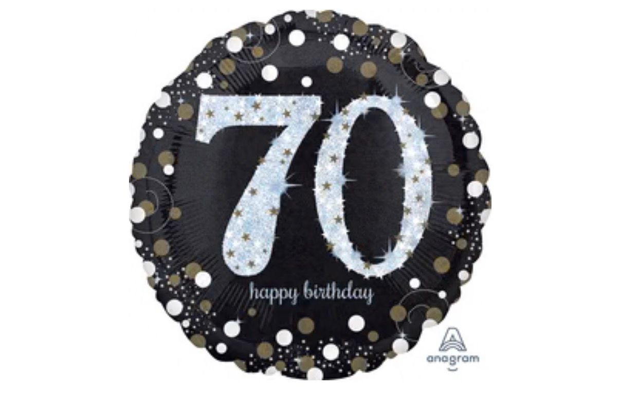 28" Jumbo Sparkling Birthday 70 Foil Balloon