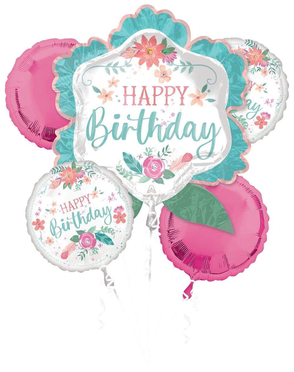 Happy Birthday Free Spirit Balloon Bouquet Set