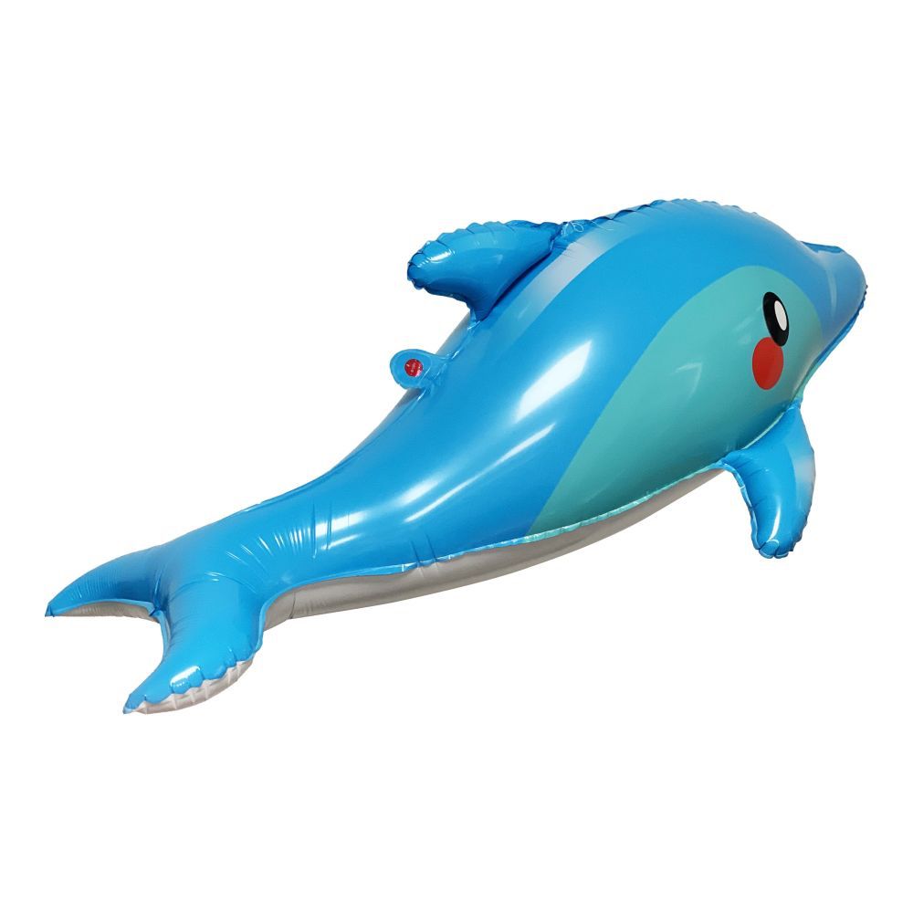 33" 3D Dolphin Blue Balloon