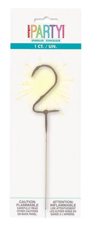 Number 2 Sparkler Candle
