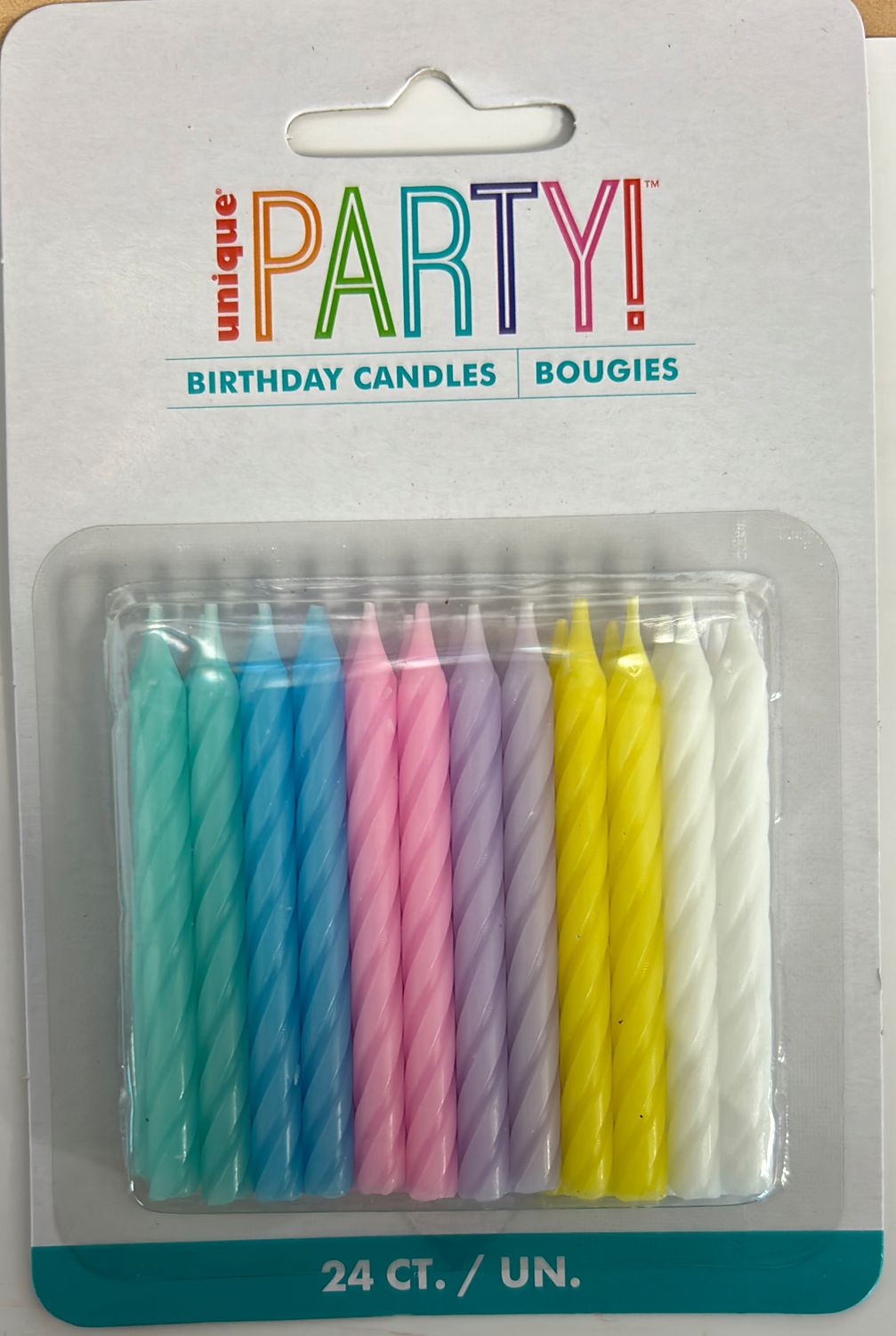 24ct Assorted Pastel Candles