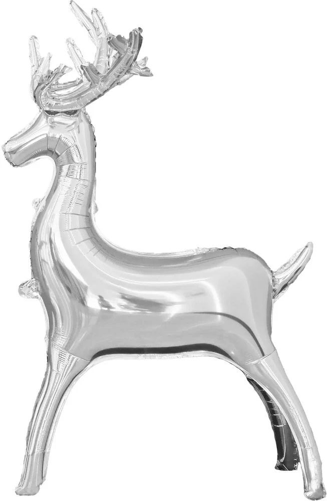 48" Standing Reindeer Silver Balloon