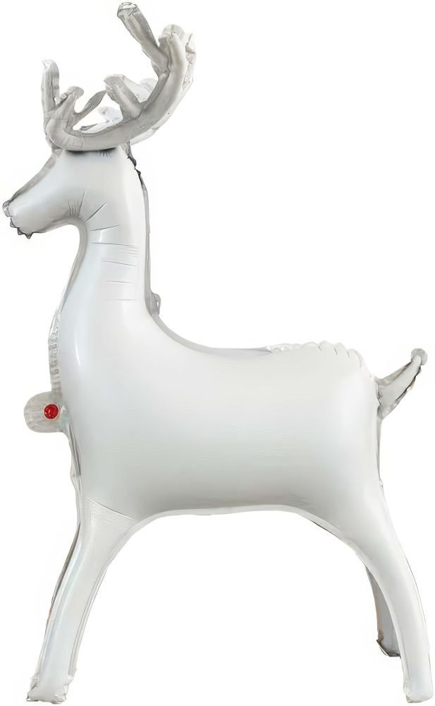 48" Standing Reindeer White Balloon