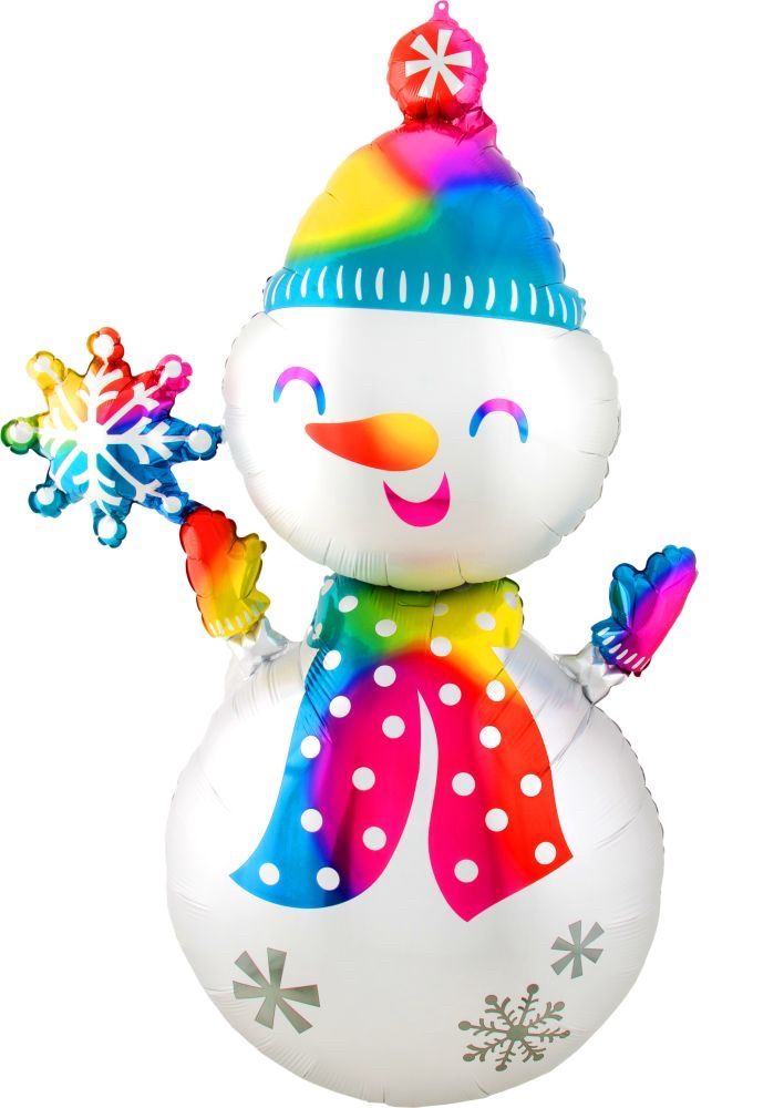 Multi-Balloon Satin Snowman
