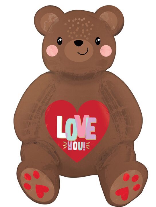 20" Satin Love Bear Sitter