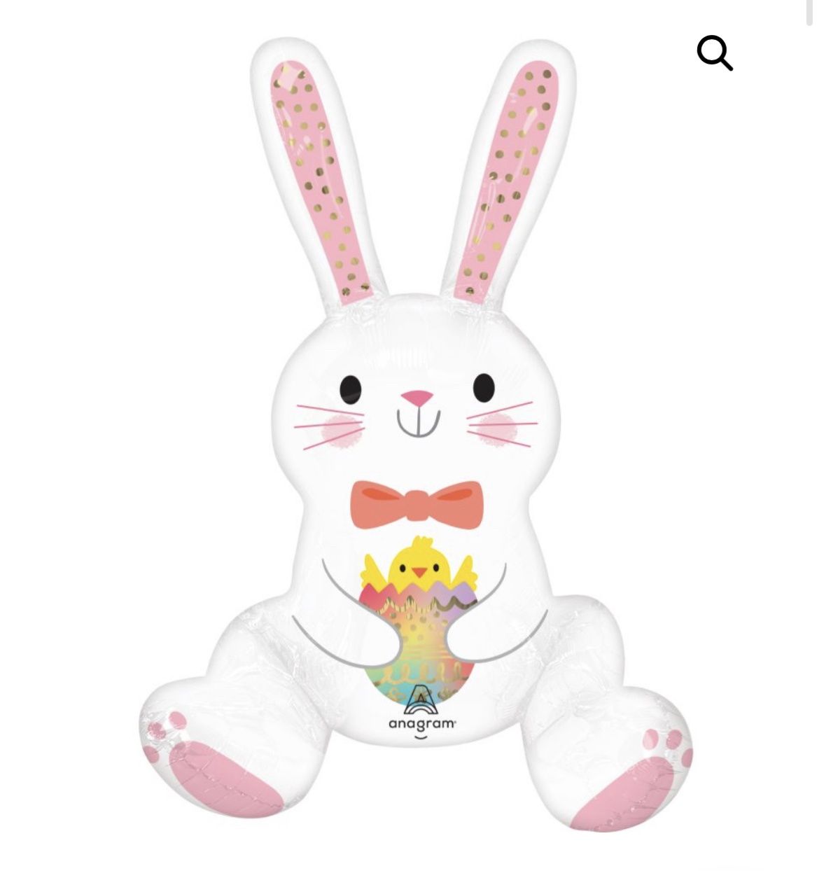 Sitting Figurine Bunny 23″ Spring Foil Balloon (Air-Fill Only) 1ct 